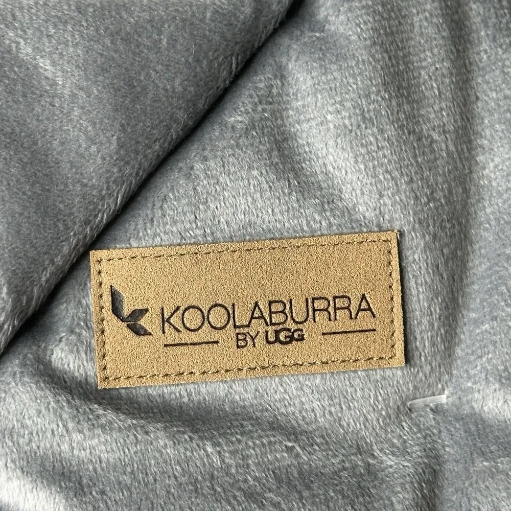 KOOLABURRA by UGG Crystelle Textured Faux Fur Throw Blanket 50 x 70 Gray NWT